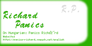 richard panics business card